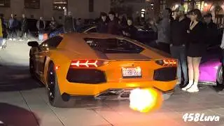 Insane Exotic Supercar Night Meet! - Toronto Ace Spade Rally Car Meet - Kingston, ON