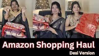 Amazon Shopping Haul Desi Version|| చీరలు & Jewelry కొన్నాను||Amazon jewellery haul in telugu#vlogs