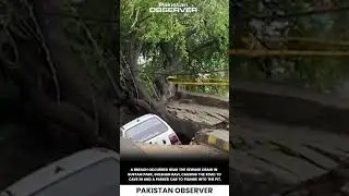 Rustam Park Road Collapses: Car Falls Into Sewage Pit in Gulshan Ravi | Pakistan Observer