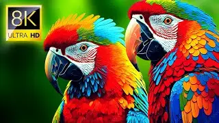 Mesmerizing Parrots in 8K HDR Ultra HD - Beautiful Exotic Birds Flying and Chirping