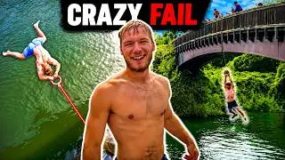 EXTREME ROPE SWING FAIL!