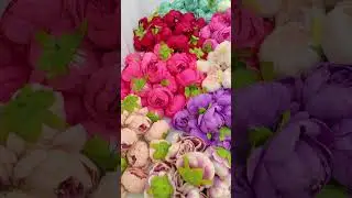 DIY Peony Artificial Flower Heads Wedding Home Floral Decor Unpacking Video #wedding #diy #peony