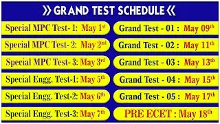 ECET-2023 || GRAND TEST SCHEDULE || DOWNLOAD THE APP SAIMEDHA.IN || 9246212138
