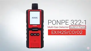 PONPE 322-1 Multi Gas Detector built in Pump Oxygen/LEL/CO/H2S เครื่องวัดแก๊ส มี pump ดูดอากาศในตัว