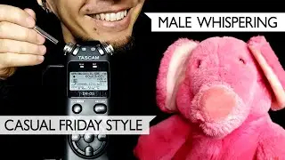 ASMR Whispering, Mic Brushing and Blowing [Male Whispering, Accent]