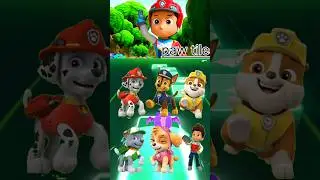 PAW Patrol:  - Zuma - Skye 🆚  Marshall - Ryder 🆚 Chase - Rocky Tiles Hop EDM Rush 🎧🤍