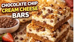 Chocolate Chip Cream Cheese Bars Recipe | Easy Dessert Everyone Loves