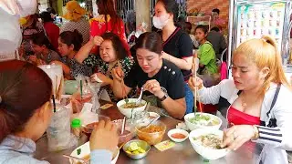 Top 3! Best Breakfast Dishes, Rice Noodle Soup, Fish Congee - Street Food in Cambodia