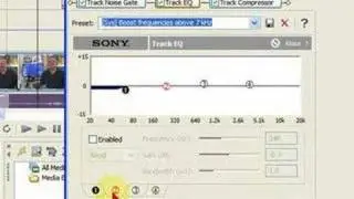 Using the Sony Movie Studio audio equalizer to sweeten audio