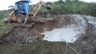 Como fazer tanque de peixe retroescavadeira case ( parte 1)