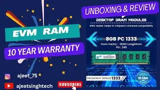 EVM ddr3 8gb 1600mhz ram unboxing