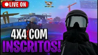 🟣 LIVE FF 🟣 FREE FIRE AO VIVO 🟣 4X4 + 6X6 COM INSCRITOS 🟣 SALA PERSONALIZADA 🟣