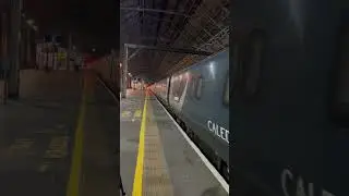 Caledonian Sleeper 92043 in GBRF Livery Departing from Preston heading southbound for London Euston