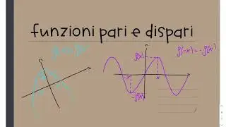 Funzioni pari e dispari