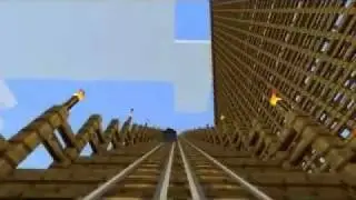 Minecraft giant wooden rollercoaster flv