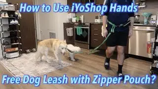 Как использовать поводок для собак iYoShop Hands Free с чехлом на молнии?