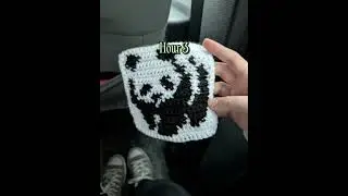Roadtrip Krochet Tapestry #crochet #panda #roadtrip