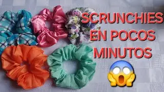 COMO HACER SCRUNCHIES FACIL Y RÁPIDO / PASO A PASO/ DIY/ TUTORIAL 