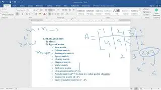Division Ring or Skew field, Example of Field, Matrix and simple types of matrix.