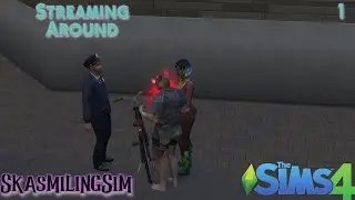Streaming Around- A cop, a werewolf and a vampire walk in the Sims.....Sims 4