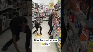 Throwing stuff on guy in Walmart was he mad ? :Bamtherealbadkid public pranks