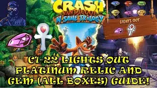 C1-22 Lights Out Platinum Relic and Purple Gem (All Boxes No Deaths!) Crash Bandicoot 100% Guide