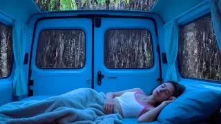 소녀의 포근한 차박 빗소리 ASMR: 불면증 해소, 숙면 라이브 | Rain Sound, Girl Sleeping 💤