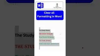 How to clear all formatting in word II Clear Formatting in Ms Word #msword