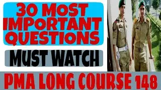 Вопросы для начальных тестов PMA Long Course 148 | Наиболее часто задаваемые вопросы для PMA 147+ 148 | Армия Пакистана