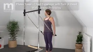 Pilates Tower Exercise - Arm Springs Standing Chest Expansion with Turn of Head
