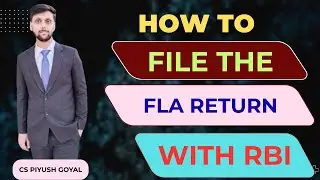 FLA Return Live Filing Online on FLAIR Portal | Foreign Assets & Liabilities Reporting Form RBI