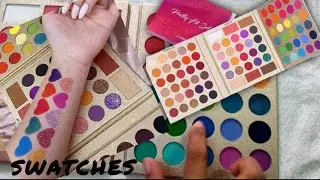 Ucanbe eyeshadow palette swatches 🧡 pretty all set 💜 eyeshadow palette swatches💚 Ucanbe