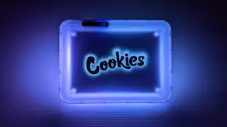 Demo of WHITE LED GLOW TRAY COOKIES ROLLING TRAY LED ROLLING TRAY Light Up Rolling Tray for Weed