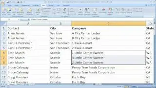 Data Analysis in Excel 4 - Sort Large Data Sets to Display Ordered Information