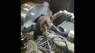 Amazing heavy engineering 46mm hole drill in spacer #creative #engineering #lathe #engineering