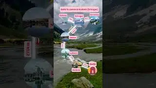 Delhi to Jammu and Kashmir Route Map #shorts #jammukashmir