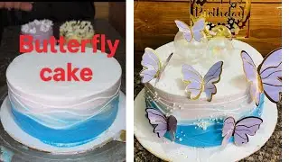 Butterfly cake #cake #butterfly #cakedecoration #cakedecorating #cakedesign #vanilacakedecoration