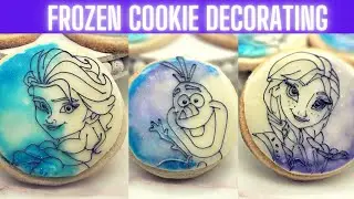 💙🩵🍪Frozen Cookie Decorating | BEAUTIFUL Cookie Decorating💙🩵🍪