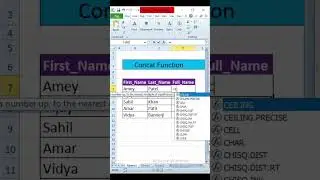 Excel CONCATENATE Function | Text Join Karne Ka Easy Formula #short #gyanworld