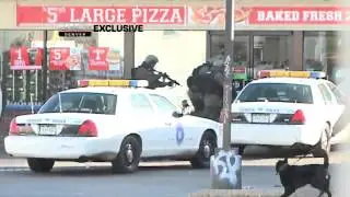 RAW  Police Shoots Down Suspect Outside 7 Eleven in Hostage Situation
