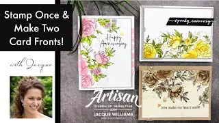 Stamp Once and Make Two Card Fronts!  Great Quick Card Ideas