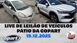 LIVE DE LEIL&Atilde;O DE VE&Iacute;CULOS NO P&Aacute;TIO DA COPART  DIA 19.12.25