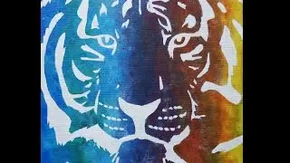 🎨Multi Coloured Tiger- Speed Painting | H.M.ART