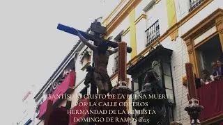 [4K] CRISTO DE LA BUENA MUERTE HERMANDAD DE LA HINIESTA POR LA CALLE ODREROS I DOMINGO DE RAMOS 2025