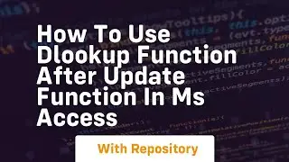 how to use dlookup function after update function in ms access