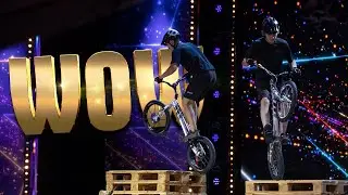 Otroligt v&aring;ghalsiga BMX-showen skr&auml;mmer slag p&aring; Talangpubliken