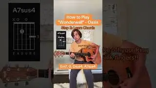 How to Play &ldquo;Wonderwall&rdquo; - Oasis 🎸 #guitartok #beginnerguitar #guitartutorial #guitarlesson