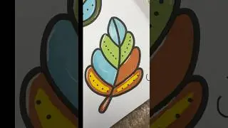 Soothing ASMR Coloring Leaf Pattern 1 #coloring #soothing #satisfying #asmr #relaxing #fyp #leafart