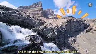 Where is the rockslide in the Bow Lake Glacier happened in the June, 2025?