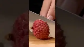 Satisfying Lichi Slicing ASMR | Real Knife Sounds Only #fruitcuttingsounds #asmr
